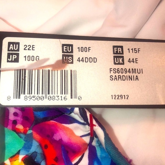 Fantasie Swimwear Sardinia Floral Print 1 Piece Plus Sz Swimsuit/Underwire 44DDD - Picture 16 of 16